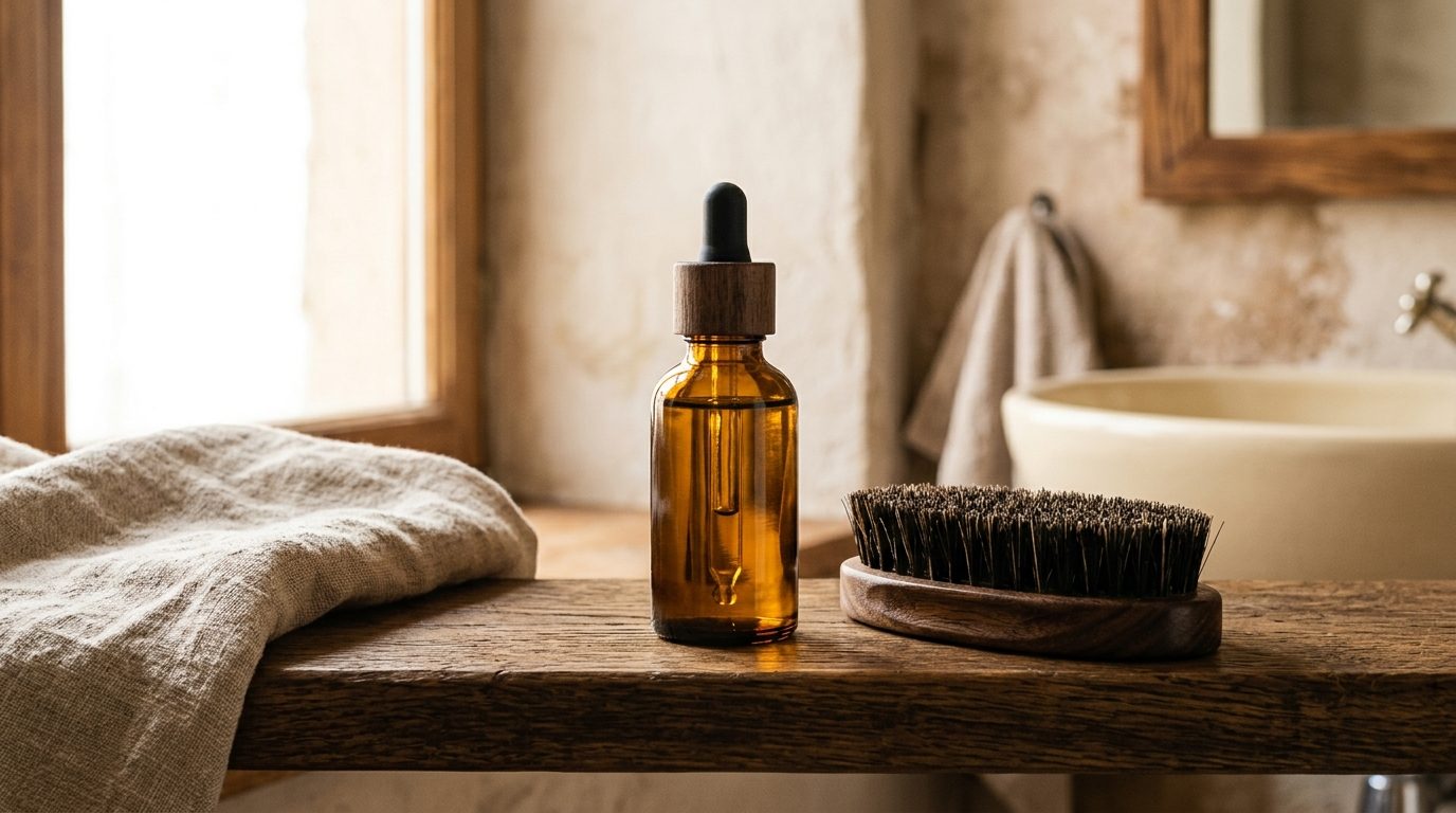 Guide de l&rsquo;huile à barbe : bienfaits, choix et application quotidienne