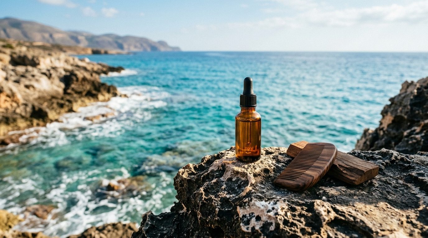 Huile à barbe Calanque : fraîcheur marine et nutrition végétale